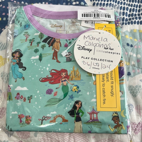 Little Sleepies LS Princess Dreams Long Sleeve Pajama Set - New in Bag - Various - Picture 2 of 3